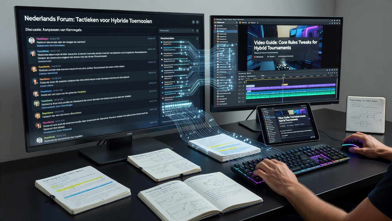 Videoproductie gebaseerd op inzichten uit Nederlandse pokerforums over hybride toernooi regels