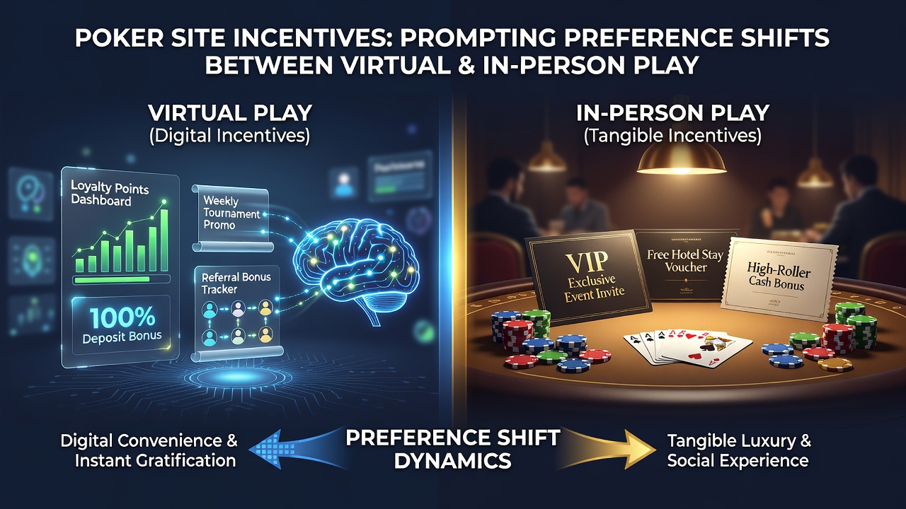 Analyse van poker data die voorkeuren tussen virtueel en live spel illustreert met grafieken en tabellen